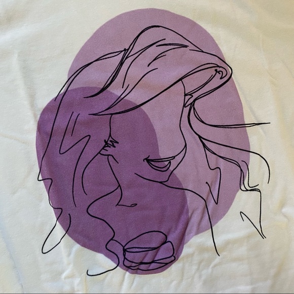 🆕 Disney The Little Mermaid Ariel Inspired Crewneck Cut Short Sleeve T-Shirt - Picture 4 of 4